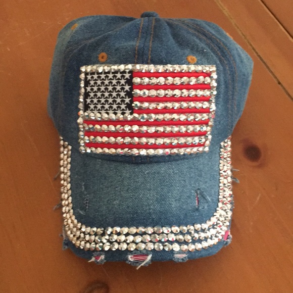 Mudd Accessories - NWT Mudd  Cute Americana Cap Hat  Rhinestones Hat